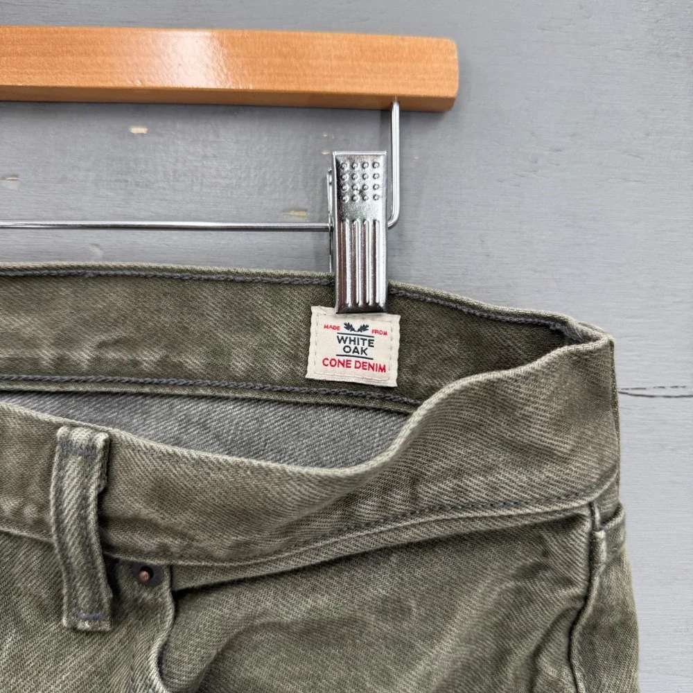Levi's 501 XX Jeans Olive Green White Oak Cone Denim Straight Leg 36 x28